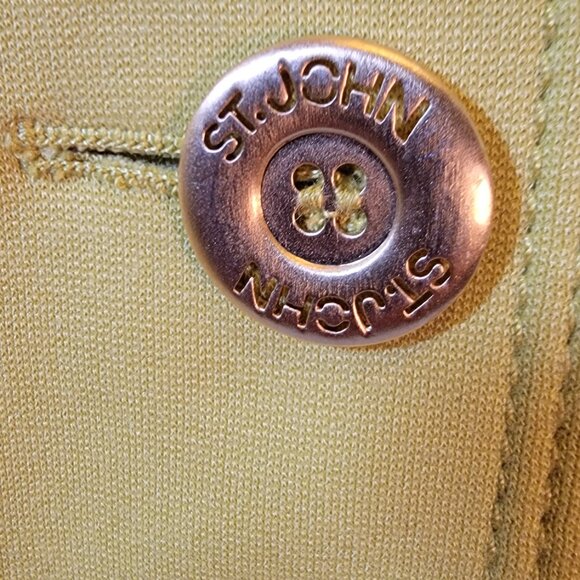 Vintage St. John Yellow Blazer Jacket with Gold Buttons - Like New Condition - Picture 3 of 6